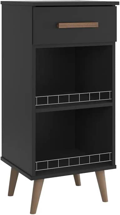 Balcão Fruteira Suporte para Galão Agua Bebedouro Armário Fenix Pé Palito (Preto)