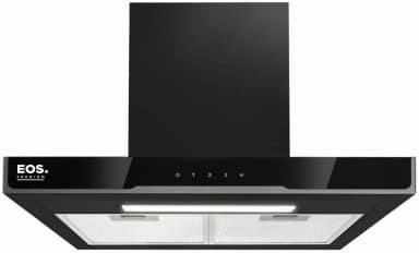 Coifa e Depurador de Parede Eos 60cm Digital Inox Preta 110v