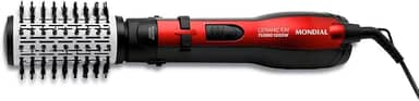 MONDIAL Escova Rotativa Ceramic Íon Turbo, Vermelho/Preto, 1200W, 110V - ER-09