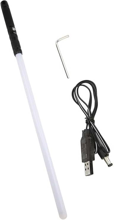 Espada LED Espada de Luz LED Sabre de Luz Confortável para Segurar o Jogo Seguro e Divertido 7 Cores Prop PC Feito Bateria de Lítio Recarregável (Preto)