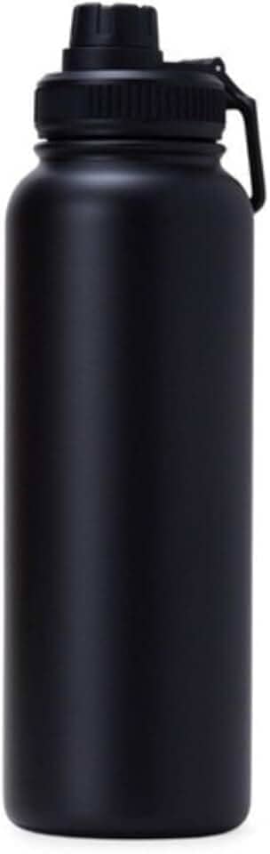 Garrafa Térmica Inox 1,2 Litros Squeeze Academia Agua Gelada (Preto)