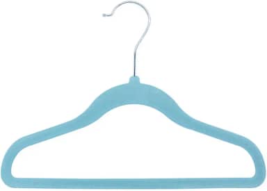 5 Cabides Infantil Aveludado Classic, Clingo, Azul, Tamanho Único