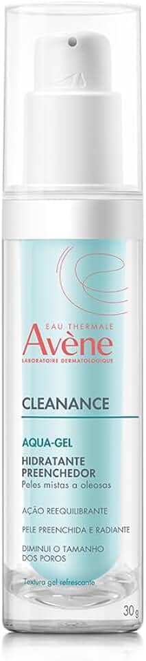 Avène Cleanance Aqua-Gel Hidratante Facial, Hidratante Facial com Niacinamida, P-Refinyl, Monolaurina e Água Termal Avène, Hidrata por 24h, Reduz Poros, Controla a Oleosidade e Uniformiza a Pele, 30g
