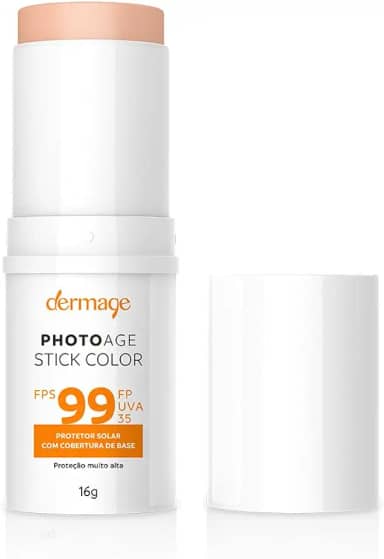 Photoage Stick, Filtro Solar com Cor em Bastão, FPS99 e FPUVA35, Proteção UVA e UVB, Fórmula com Ácido Hialurônico, Acabamento Mate, Cor B Claro, 12g
