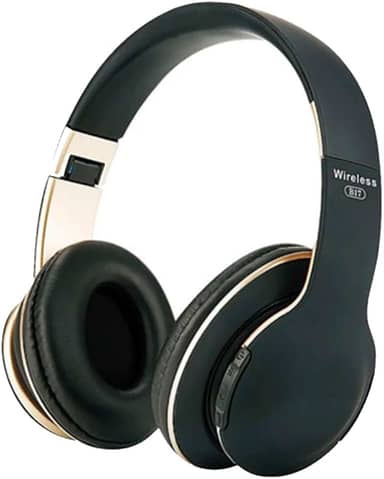 Fone de Ouvido Headset Bluetooth Sem Fio com Microfone e Design Ajustável (Preto)