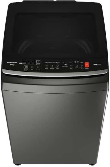 Máquina de Lavar Brastemp 17Kg Cinza Platinum com Design Infinity e Soft Close - BW17LTA 220v