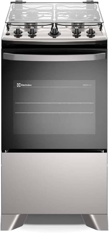 Electrolux Fogão 4 bocas Electrolux Cinza Efficient Mesa Inox, PerfectCook e VaporBake® (FE4IG) Bivolt