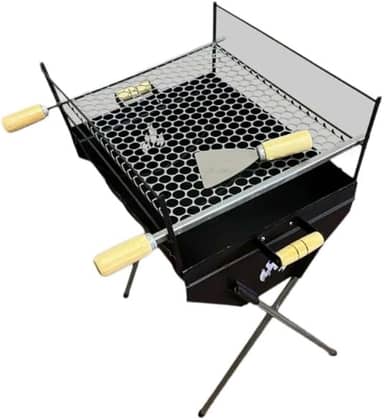 Churrasqueira Com Grelha Churrasco Espeteira 50x40 Camping Churrasco Espetinho