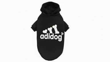 Roupa Com Capuz Para Cães - Roupinha Cachorro Pet Para Porte Pequeno, Médio e Grande (Preto, 8)