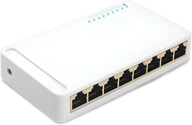 Switch Gigabit Ethernet 8 Portas, Hub de Rede RJ45 10/100/1000Mbps, Bivolt, Plug and Play, Compatível com IEEE802.3u