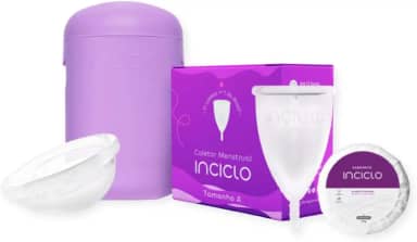 Inciclo - Kit Coletor Menstrual + Disco Menstrual+ Cápsula Esterilizadora + Sabonete Íntimo em Barra Inciclo -