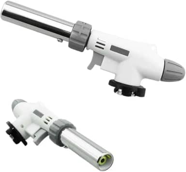 Maçarico Culinário Profissional Portátil Gás Butano 1300°C - Regulagem Chama + Acendimento Automático - Multiuso Cozinha Gourmet