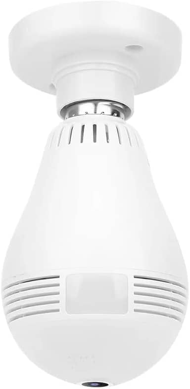 Lâmpada Camera Espiã IP Led Wifi Hd Lâmpada Câmera Segurança Panorâmica 360° - YODHE