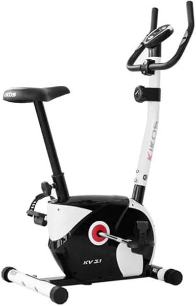 Bicicleta Ergométrica Kikos KV3.1i Magnética; Silenciosa, Display LCD com funções: Tempo, Velocidade, Distância, Calorias e Odômetro; Monitoramento cardiaco - Hand grip; ideal para treinos em casa.