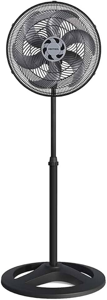 Ventisol Ventilador de Coluna Oscilante, Turbo 6 Pás Premium, Preto, 40cm, 220V