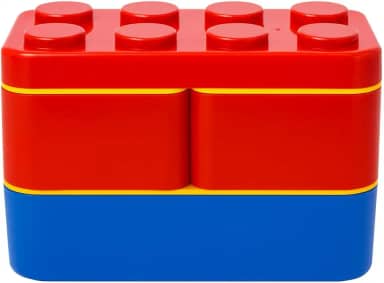Lancheira Infantil Blocos de Montar com 3 Compartimentos sem BPA Marmita Escolar Divertida para Crianças