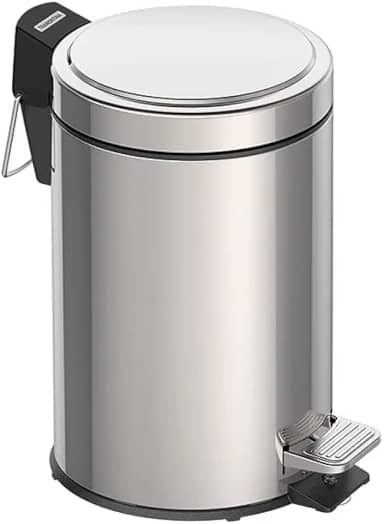 Lixeira com Pedal em Aço Inox Acabamento Polido de 3 Litros, Tramontina, Inox