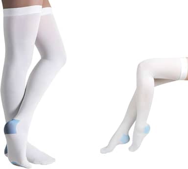 Meia De Compressão Anti Trombose 7/8 Pós Cirurgico Prevenção Ant Embolismo Estimula Circulação Sanguinea Cirurgia Ponteira Aberta 18mmhg Elastica Unissex Palaziun