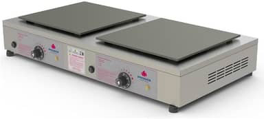 Chapa para Crepe Francês PRKF-202E Style - 2 Chapas Quadradas Elétrica Potência 1200W x 2 Inox Escovado – Progás 220V