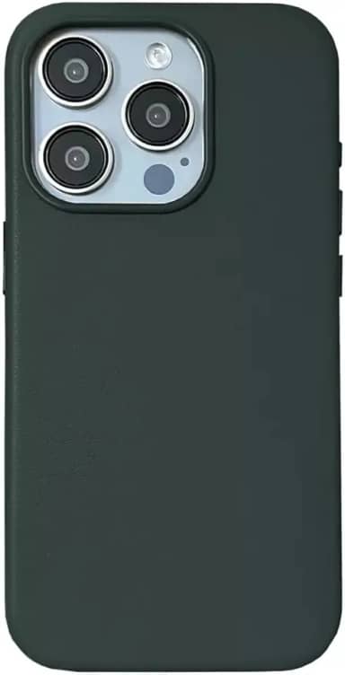 Capa Case Capinha De Couro Para iPhone 15 15 Pro iPhone 15 Pro Max Premium Compativel Com Magsafe (Verde Escuro, iPhone 15)