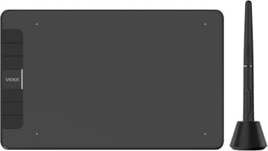 VEIKK Tablet de desenho VK640, tablet OSU de 6 x 4 polegadas com caneta sem bateria, tablet gráfico digital para Android, Windows, Mac, Chrome Linux, suporta função de inclinação, 6 teclas de atalho