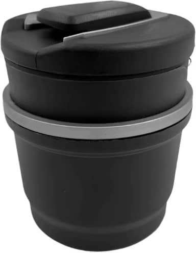 Cinzeiro portatil para carro com tampa anti fumaca e encaixe no porta copos