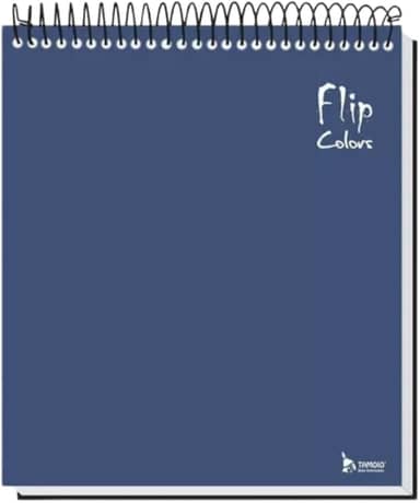 Caderno Flip Azul Marinho Capa Dura 10 matéria 160 Folhas