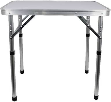 Mesa portátil Dobrável de Alumínio com Tampo em MDF para Camping, Praia, Piquenique, Área de Lazer como Churrasqueira, Tamanho 60cm x 45cm Pequena