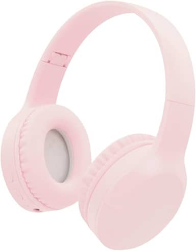 Fone de Ouvido Bluetooth 5.3 On-ear. Cancelamento de Ruído e Regulavel para Corridas e Academia, Headphone Sem Fio com Microfone Integrado Confortavel e Dobravel Compativel com Android e IOS. (Rosa)