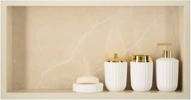Nicho Em Porcelanato Polido P/Banheiro (Bege) 61 x 31 x 11cm