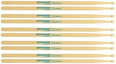 5 Pares Baqueta 7a Marfim Tennessee Liverpool Ponta Madeira