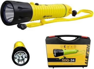 Lanterna Mergulho Albatroz SDQ-34 LED Recarregável XPL-V5 1000 Lumes 3 Estágios