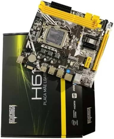 Placa Mãe H61 Socket Lga 1155 Com M.2 Nvme Lan Giga I3 I5 I7