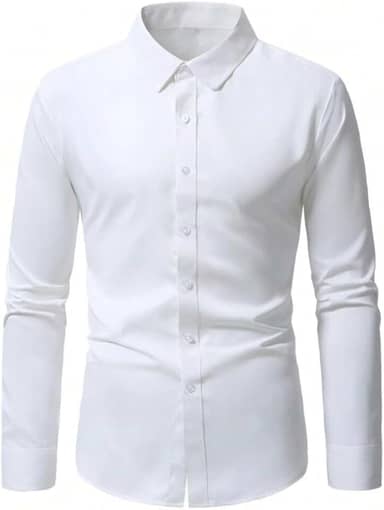 Camisa Social Masculina Slim Fit Manga Longa