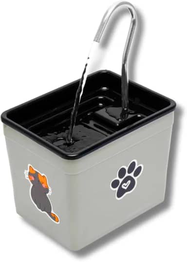 Bebedouro para Gatos 1,8L Automático – Fonte Silenciosa Bivolt, Estimula Hidratação, Evita Problemas Renais, Ideal para Pets (Cinza)