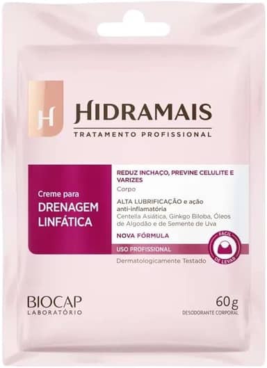 Hidramais Creme Para Massagem. 60 G Drenagem Linfatica - Profissional