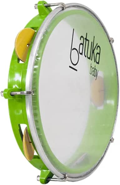 Pandeiro Abs Junior Pele Cristal Verde 08" Batuka- Luen