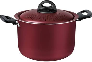 ESPAGUETEIRA 22CM 5,7L LORETO VERMELHO - ALUMINIO COM REVESTIMENTO ANTIADERENTE