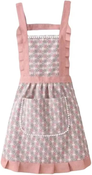 Aventais femininos com bolsos, aventais com padrões geométricos, aventais de chef de cozinha, adequados para cozinhar na cozinha, etc