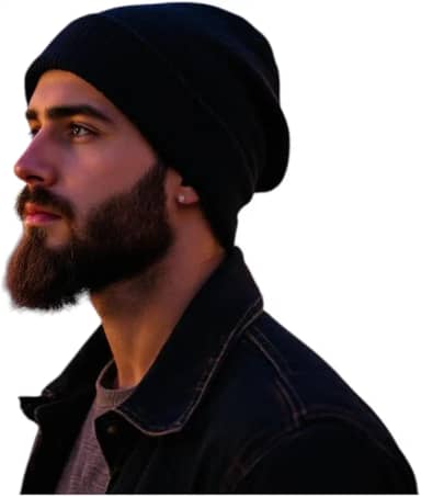 Gorro Unissex de Malha, Estilo Beanie, Preto, para Inverno