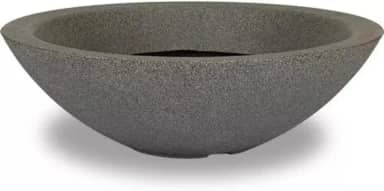 Vaso Bacia Grande Polieitleno Decorativo Planta Rosa do Deserto Cactos Suculentas N4 (Cinza)