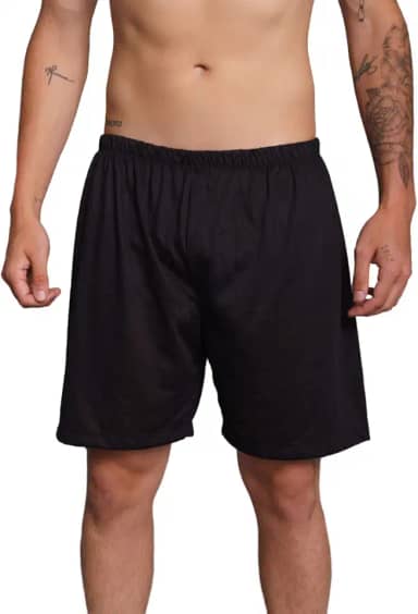 Samba Canção Masculina Malha Short Para Dormir Cueca Pijama Conforto Lisa