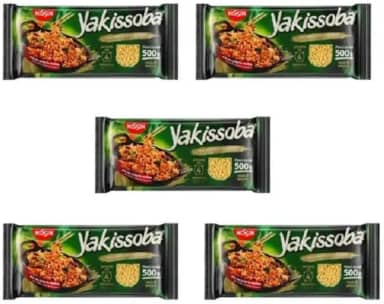 Kit 5 Macarrao Instantâneo Para Yakissoba Nissin 500g
