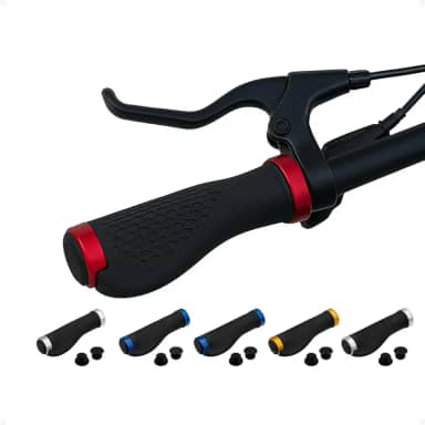 Manopla Ergonômica para Bike MTB e Speed com Trava Antiderrapante – Acessório Confortável para Guidão Bicicleta, Reduz Vibração, Ideal Ciclismo Urbano e Trilhas, Leve, Resistente Ciclismo