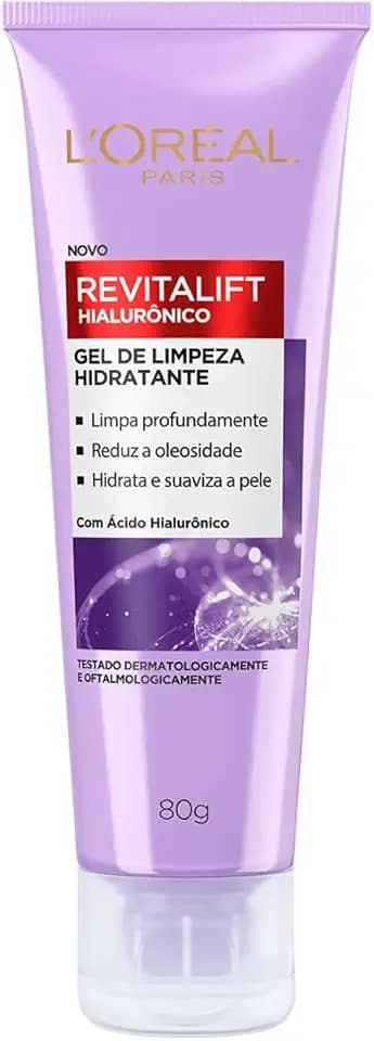 Gel de Limpeza Anti-idade L´Oréal Paris Revitalift Hialurônico, 80g
