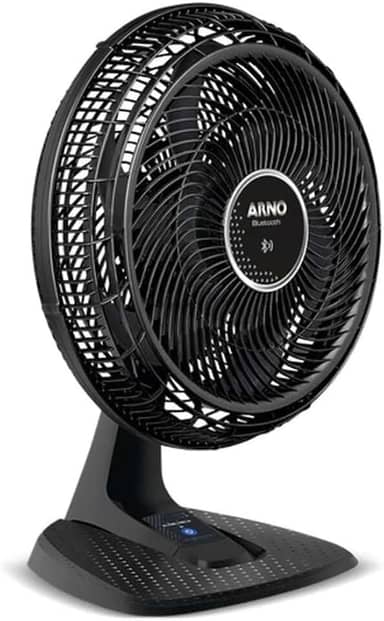 Ventilador Arno Ultra Silence Force Bluetooth® VDBT, 126W, Controle via App, 6 Pás, 3 Velocidades, Oscilação Horizontal, Inclinação Ajustável, Silencioso e Potente, 110V
