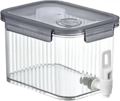 Suqueira com Torneira Reservatório 2,5 Litros Dispenser Refresqueira Bebidas Água Sucos Plástico Transparente Geladeira