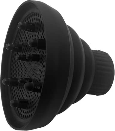 Difusor de Silicone Dobrável Universal para Secador de Cabelo – Portátil para Viagem(Preto)