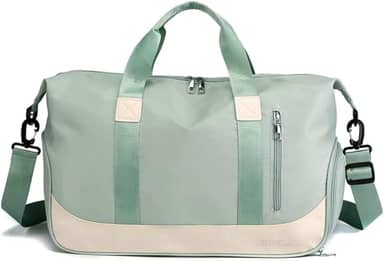Bolsa Mala de Mão Feminina Grande Transversal Viagem Espaçosa 10 Kg Bordo Rigida Zíper Academia Necessaire Passeio Espaçosa (Verde)