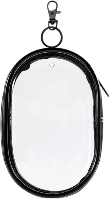 Bolsinha Organizar Cabos Carregadores Fios Fone Com Chaveiro (Preto)